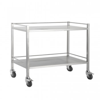 Pacific Medical 80 x 50 x 90cm Stainless Steel Trolley  - 