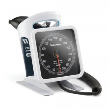 Welch Allyn 767 Aneroid Sphygmomanometer with Desk Mount and Adult Cuff  - 