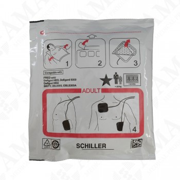 Schiller Adult Electrode Pads for FRED Easy - FRED Easy Life Defibrillator (0-21-0003)  - 