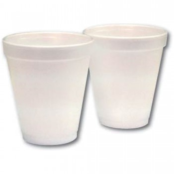 Universal Foam Cup 237ml Plain White  - 